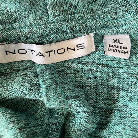 Notations Asymmetrical Button Cowl Neck Top XL Cozy Casual Fall Stylish Cabin - Picture 3 of 8